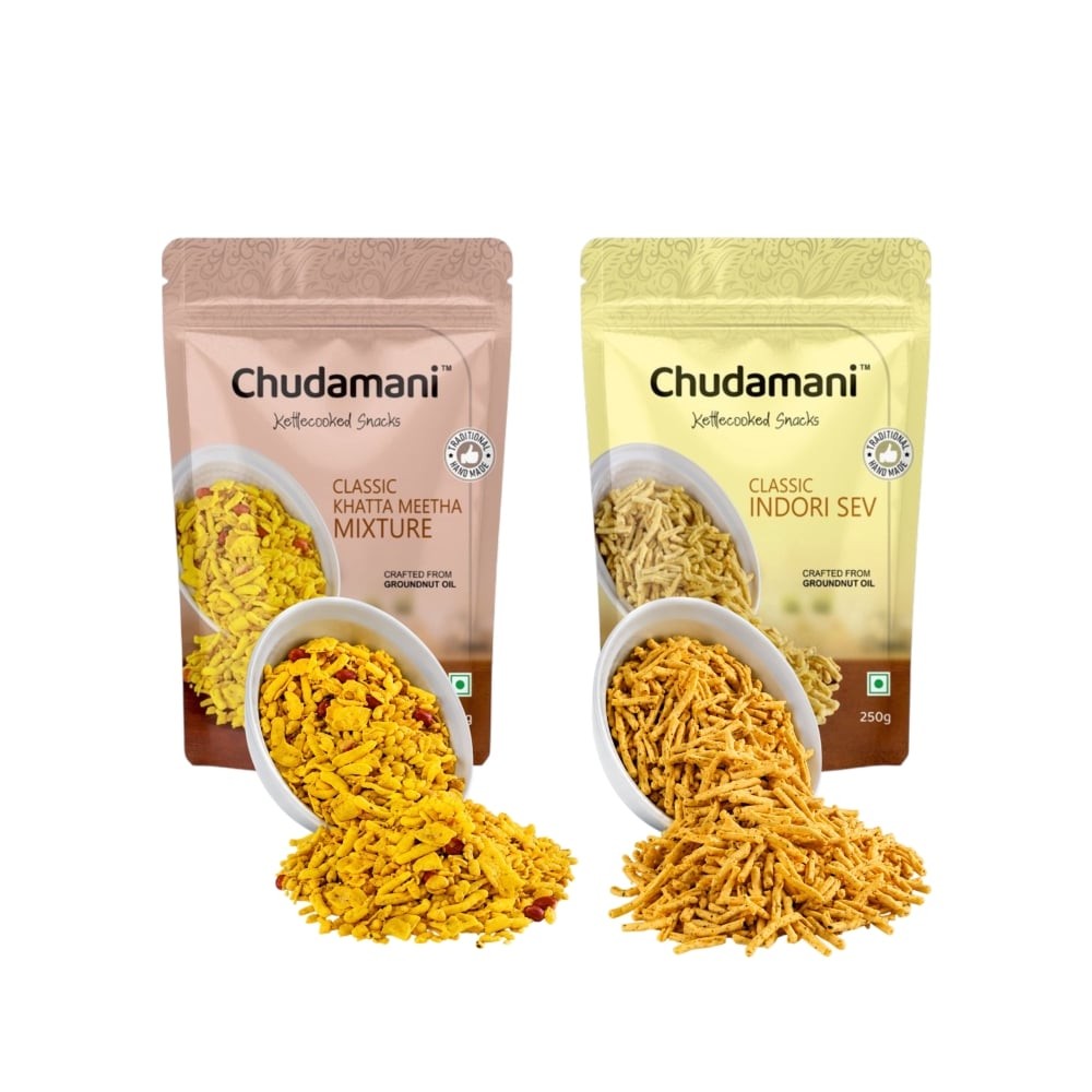 Chudamani Indori Sev & Khatta Meetha Mixture Namkeen
