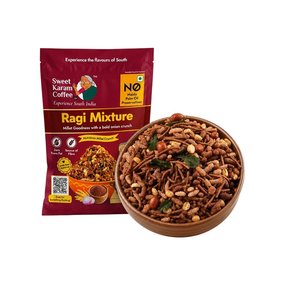 Sweet Karam Coffee Ragi Onion Mixture Namkeen