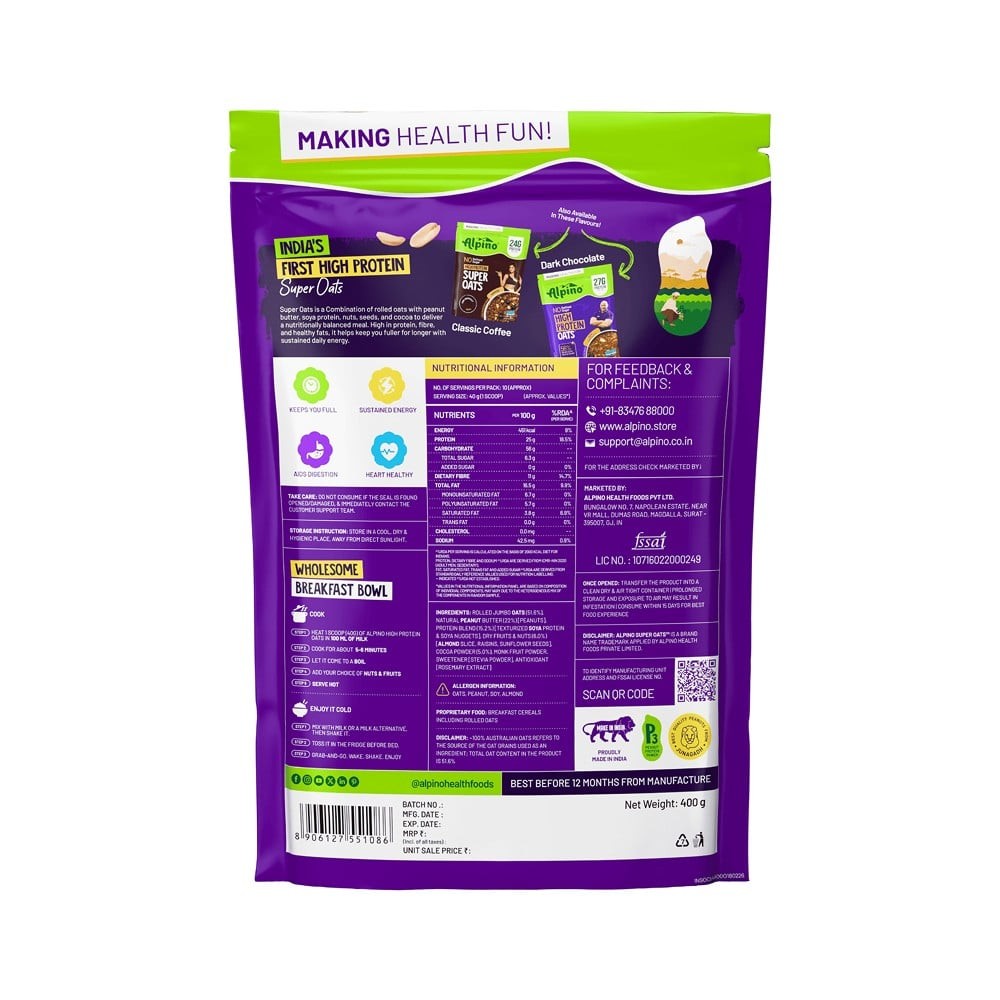 Alpino High Protein Oats Chocolate