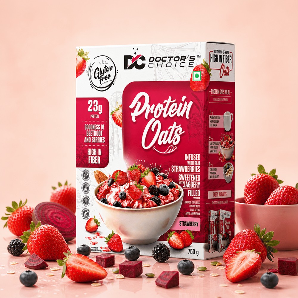 Doctor's Choice High Protein Oats - Strawberry