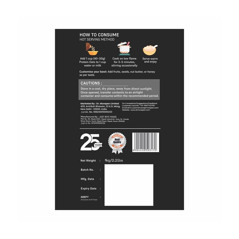 Dr. Morepen Chocolate Protein Oats