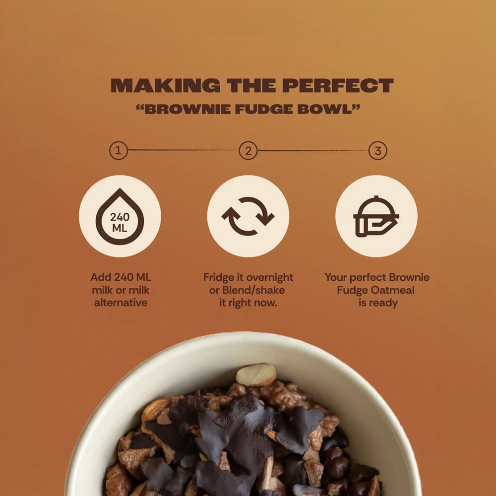 GOAT Life High Protein Overnight Instant Oats Brownie Fudge