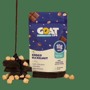 GOAT Life High Protein Overnight Instant Oats Choco Hazelnut