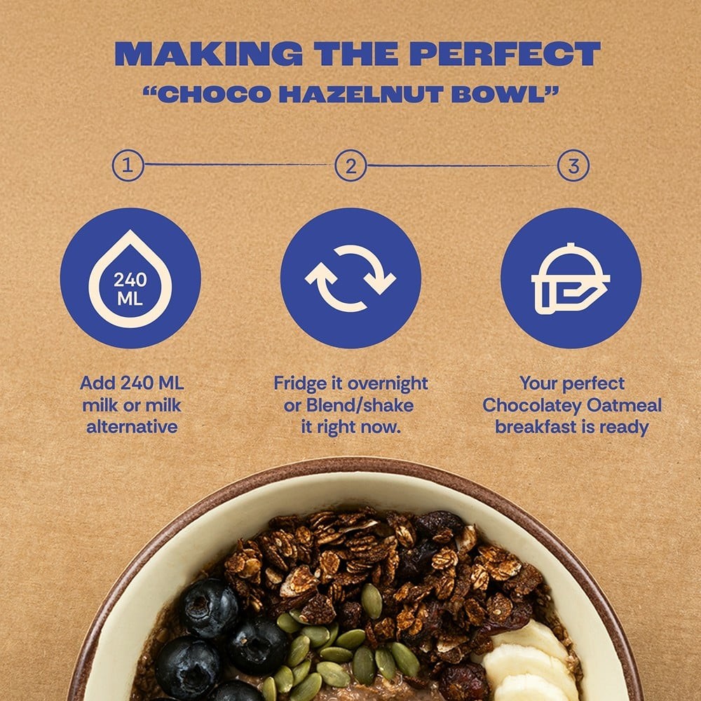 GOAT Life High Protein Overnight Instant Oats Choco Hazelnut