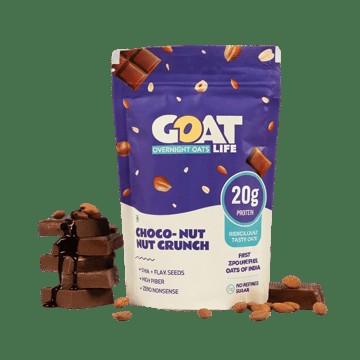 GOAT Life High Protein Overnight Instant Oats Choco-Nut Crunch