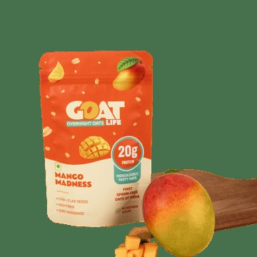 GOAT Life High Protein Overnight Instant Oats Mango Madness