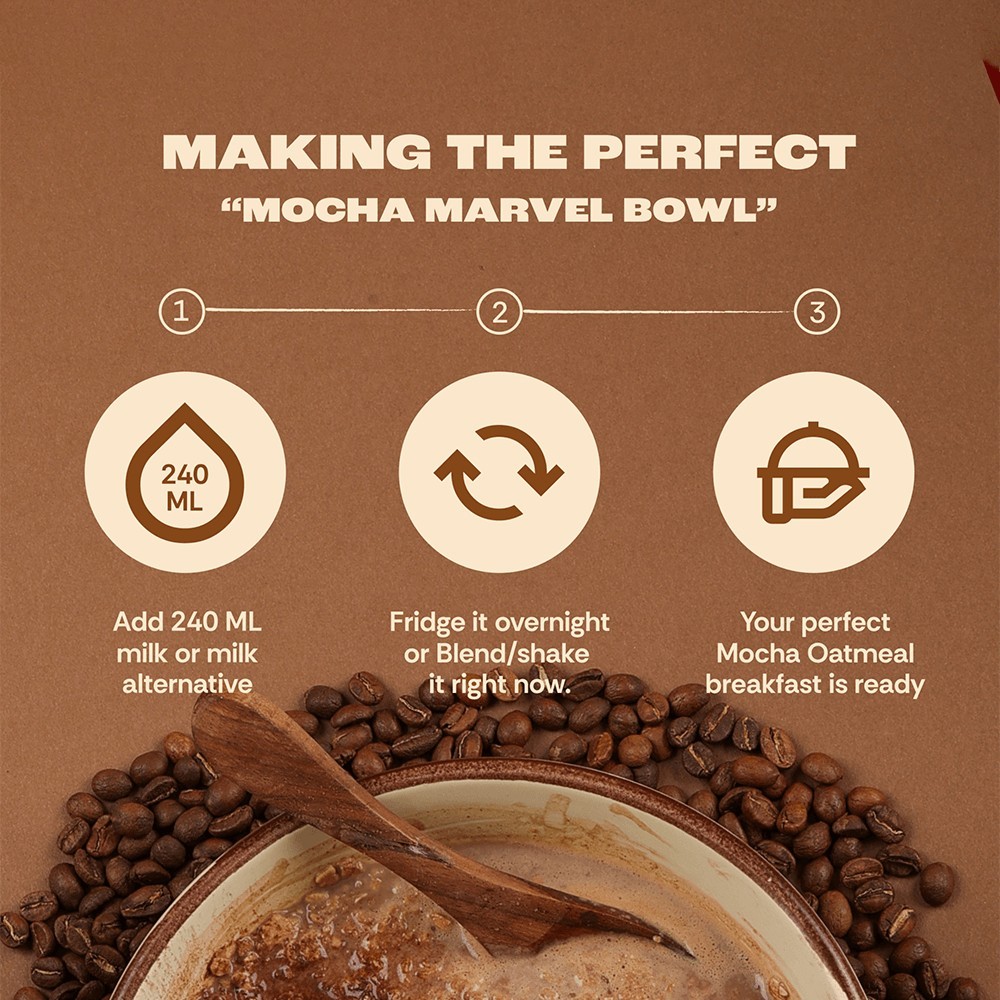 GOAT Life High Protein Overnight Instant Oats Mocha Marvel - Pack of 2
