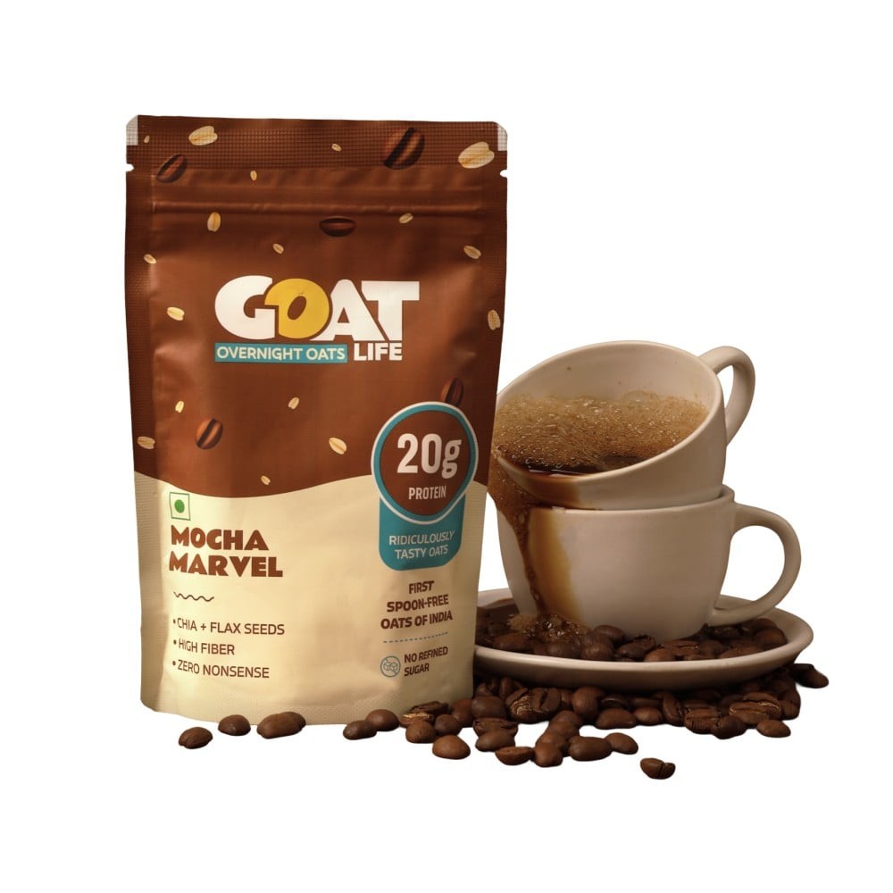 GOAT Life High Protein Overnight Instant Oats Mocha Marvel
