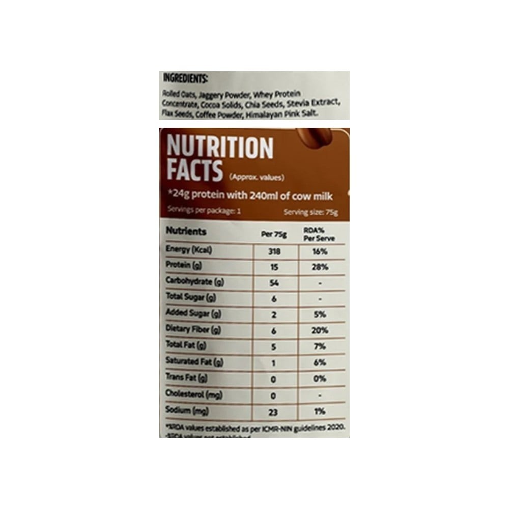 GOAT Life High Protein Overnight Instant Oats Mocha Marvel