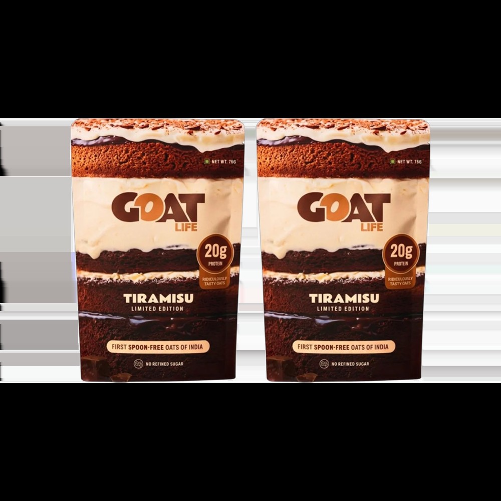 GOAT Life Tiramisu High Protein Overnight / Instant Oats - Pack of 2
