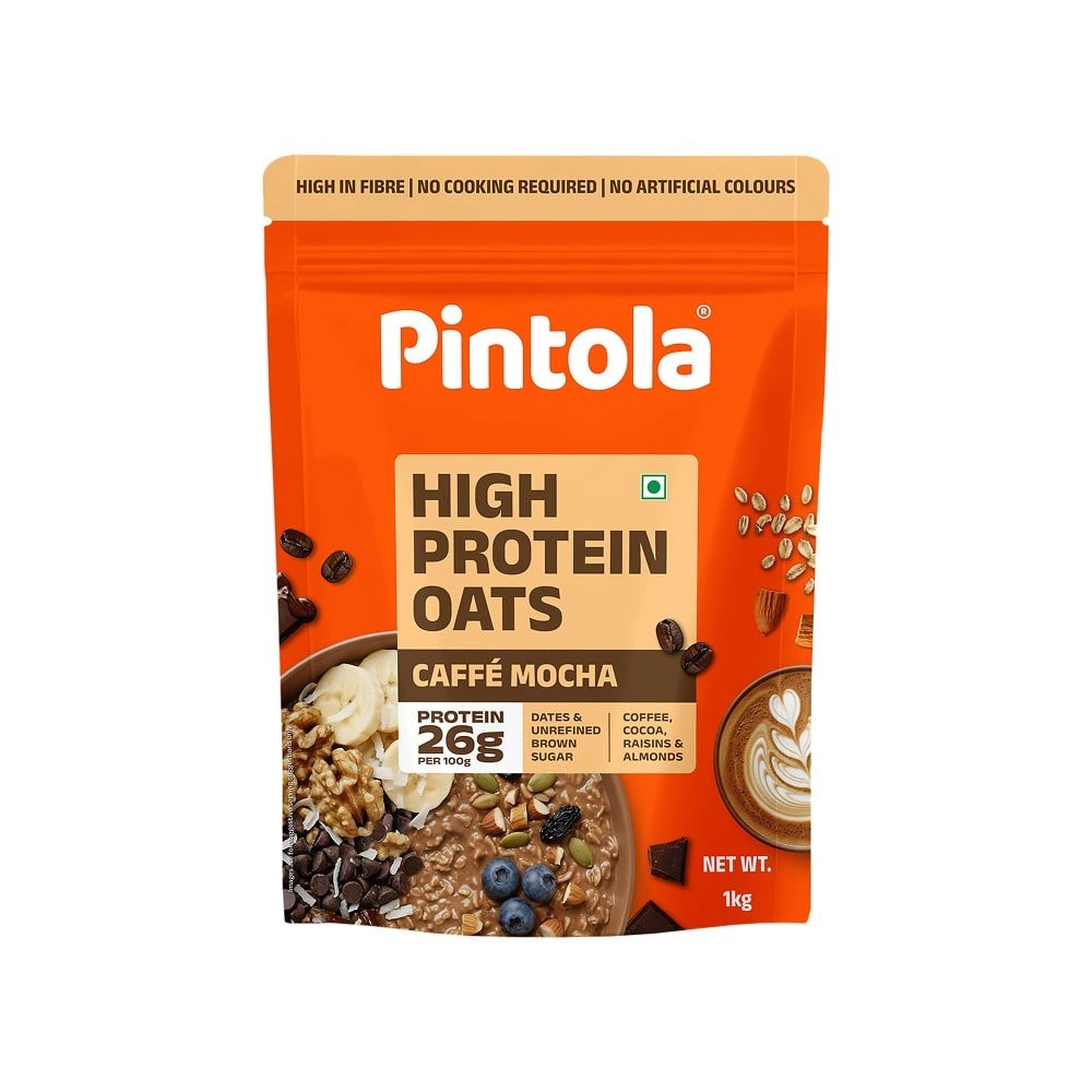 Pintola 26g High Protein Oats Caffè Mocha with Almonds & Raisin