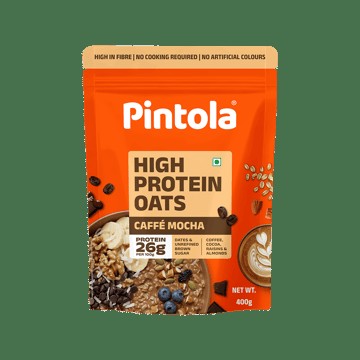 Pintola 26g High Protein Oats Caffe Mocha with Almonds & Raisins