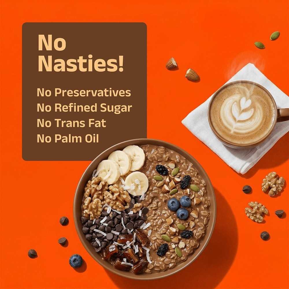 Pintola 26g High Protein Oats Caffe Mocha with Almonds & Raisins