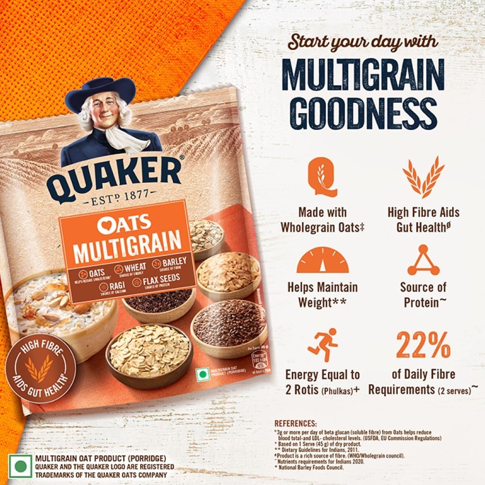 Quaker Multigrain Rolled Oats Breakfast Cereal