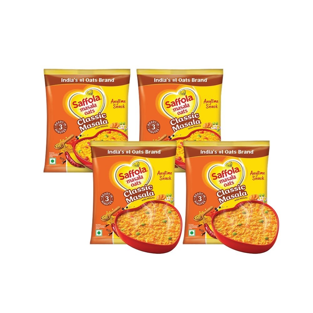 Saffola Classic-Masala Oats - Pack of 4