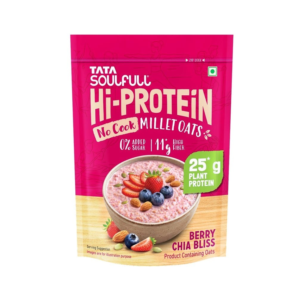 Tata Soulfull No Cook Millet Hi Protein Oats Berry Chia