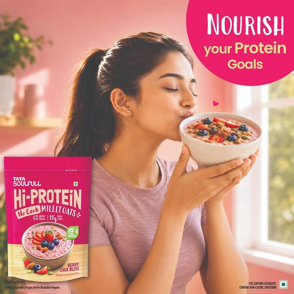 Tata Soulfull No Cook Millet Hi Protein Oats Berry Chia