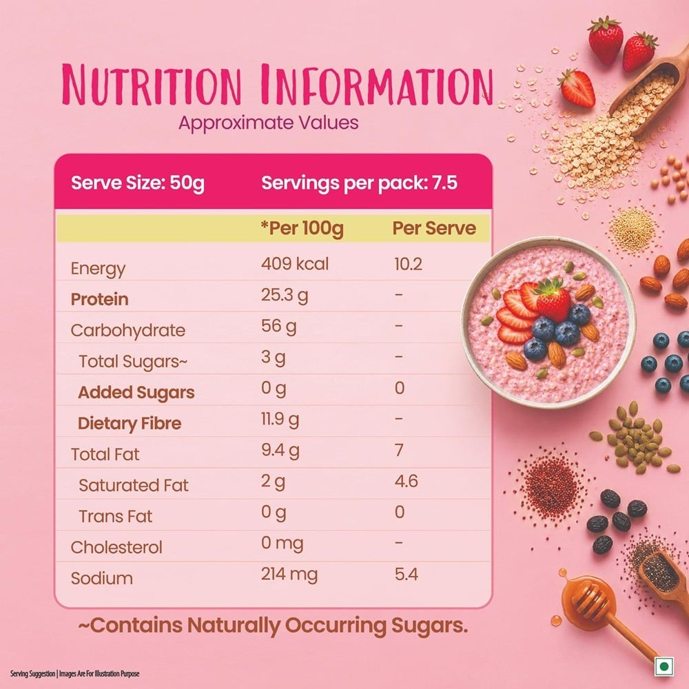 Tata Soulfull No Cook Millet Hi Protein Oats Berry Chia