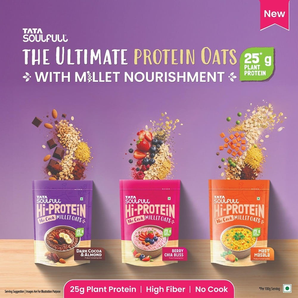 Tata Soulfull No Cook Millet Hi Protein Oats Berry Chia