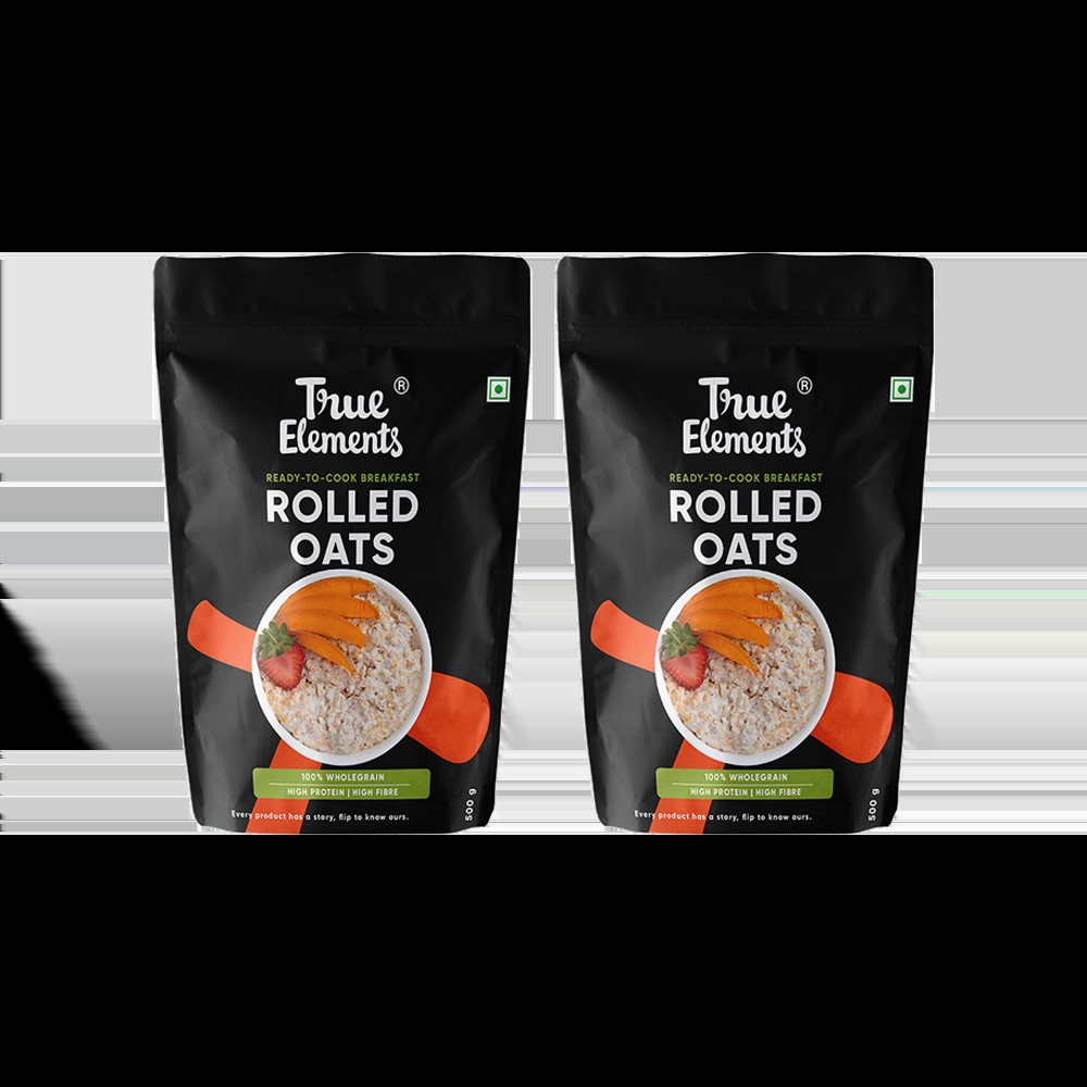 True Elements Wholegrain Rolled Oats - Pack of 2