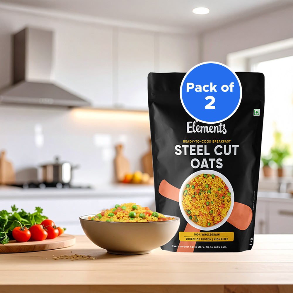 True Elements Wholegrain Steel Cut Oats - Pack of 2
