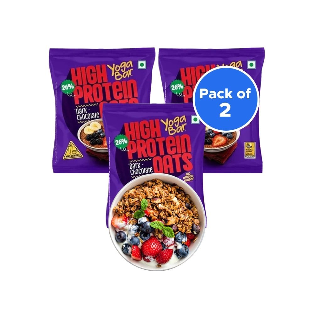 Yoga Bar 26% High Protein Instant Oats (Dark Chocolate) - Pack of 3