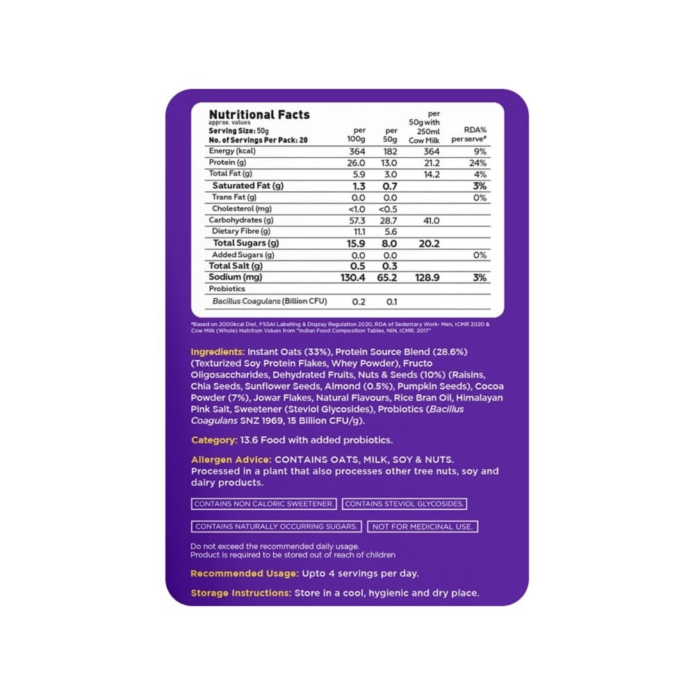 Yoga Bar 26g High Protein Oats (Dark Chocolate)