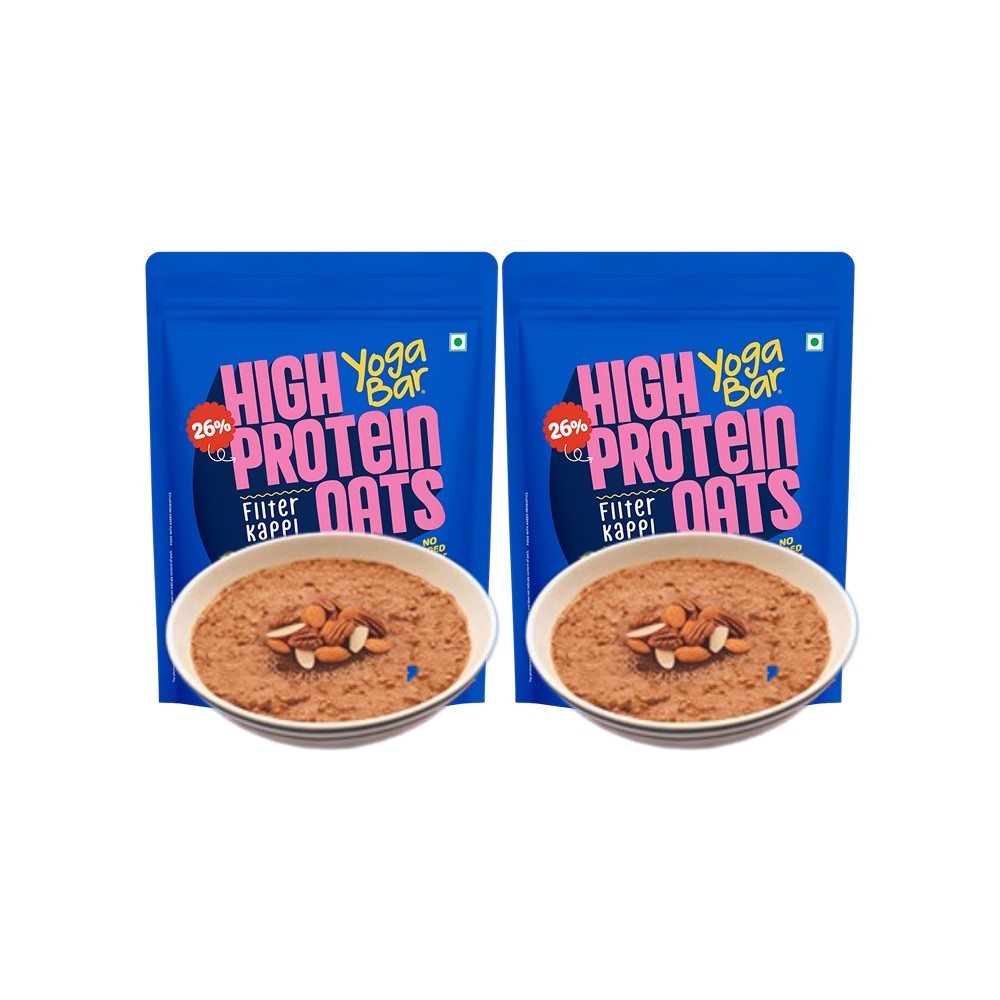 Yoga Bar Protein Oats - Filter Kappi - Pack of 2