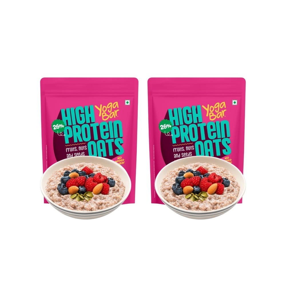 Yoga Bar Protein Oats (Fruits, Nuts & Seeds) - Pack of 2