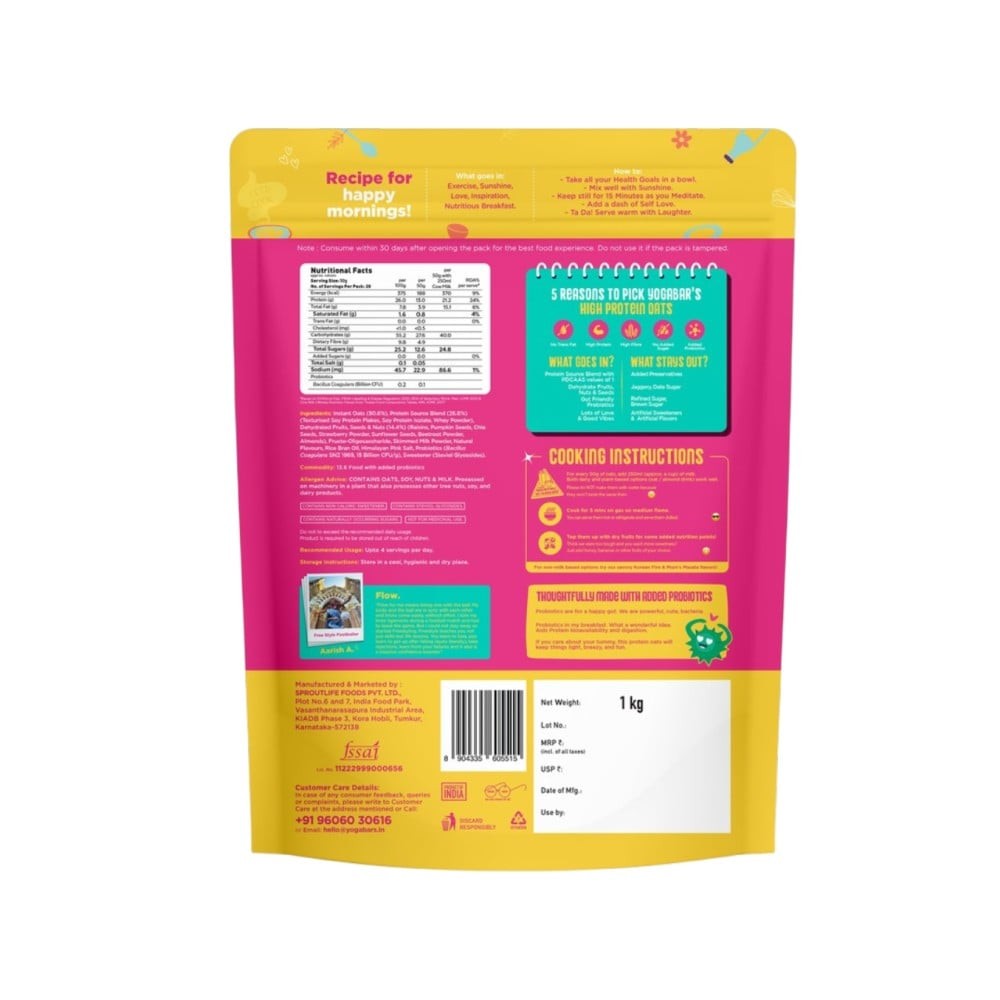 Yoga Bar Protein Oats (Fruits, Nuts & Seeds)