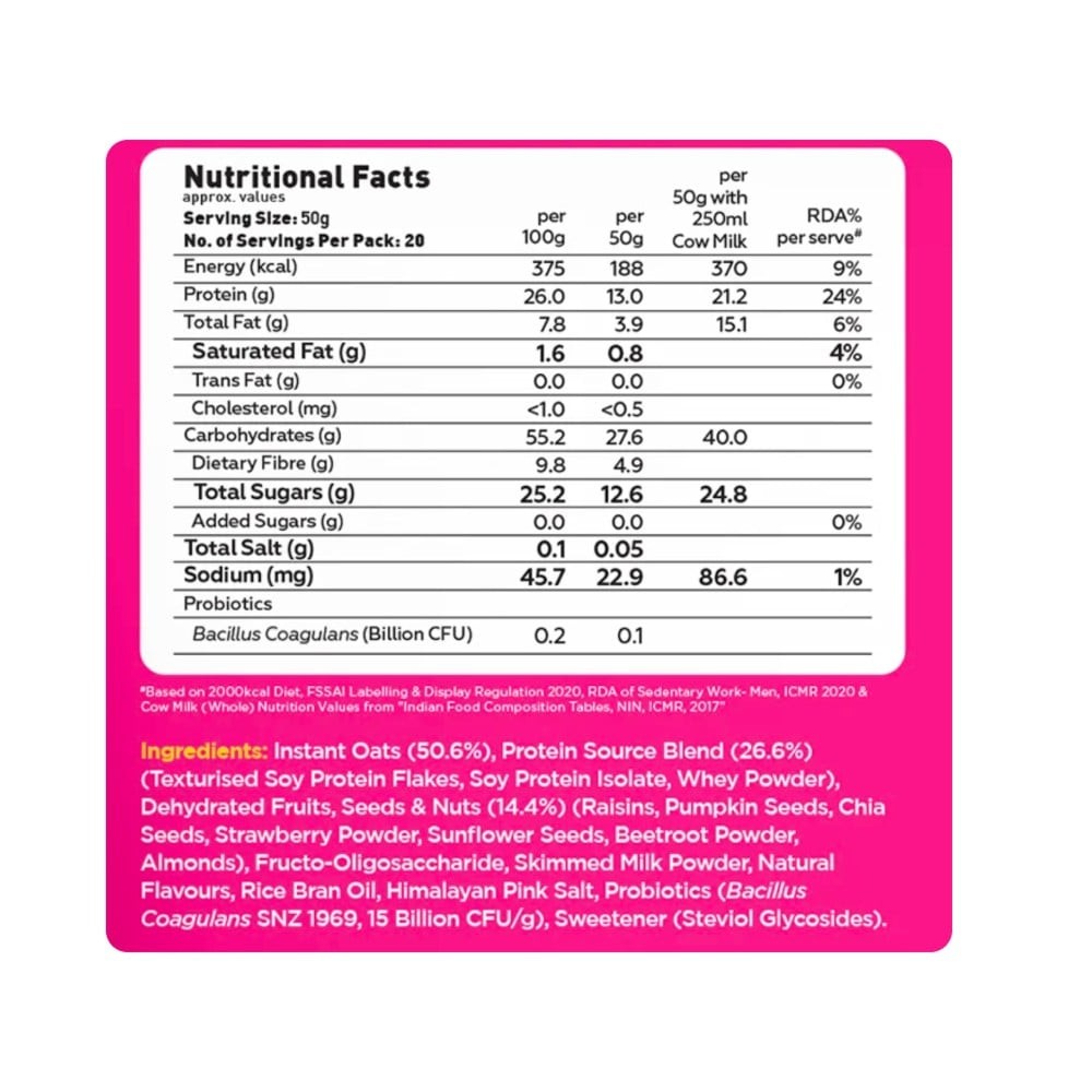 Yoga Bar Protein Oats (Fruits, Nuts & Seeds)