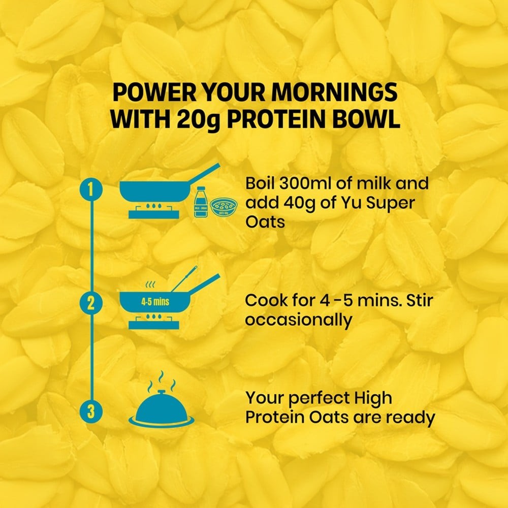 Yu High Protein Super Rolled Oats - Pack of 2