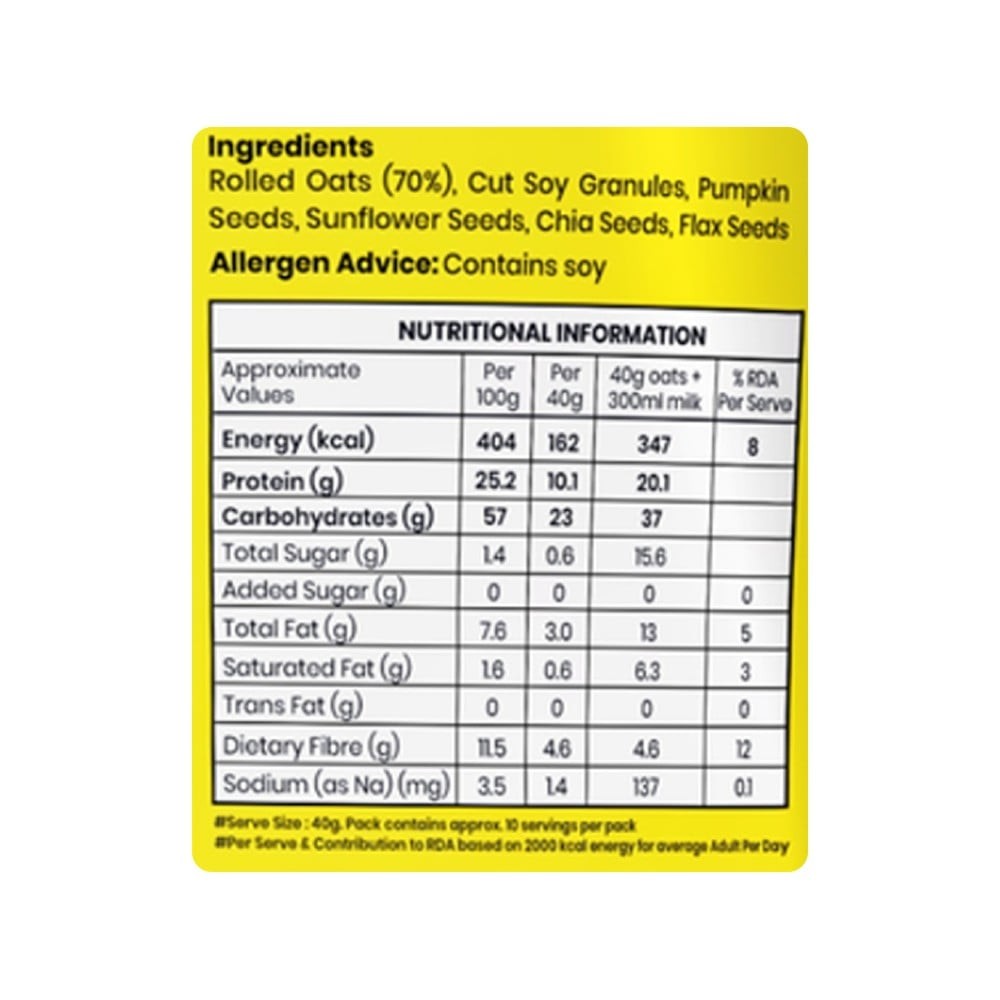 Yu High Protein Super Rolled Oats - Pack of 2