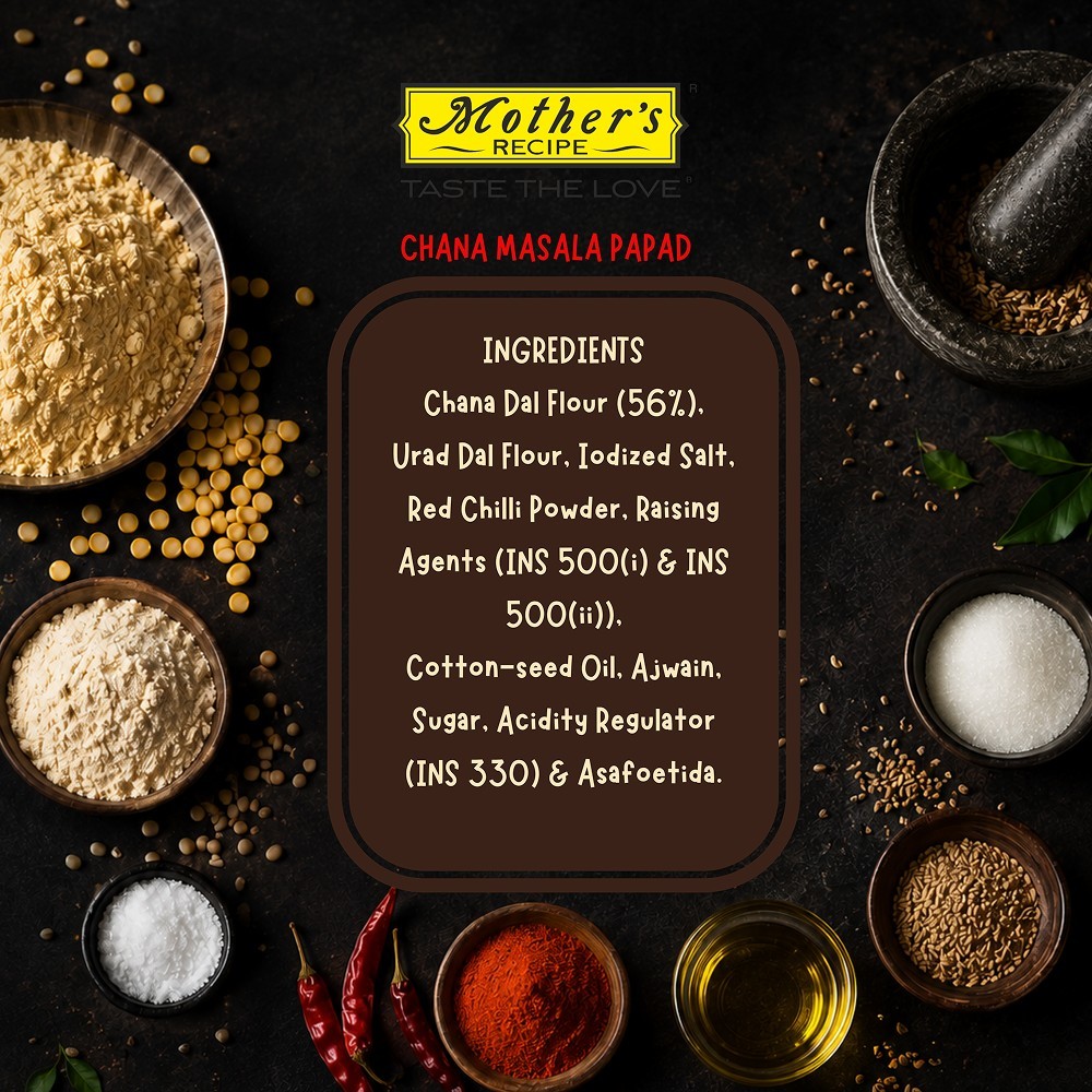 Mother's Recipe Chana Masala Papad