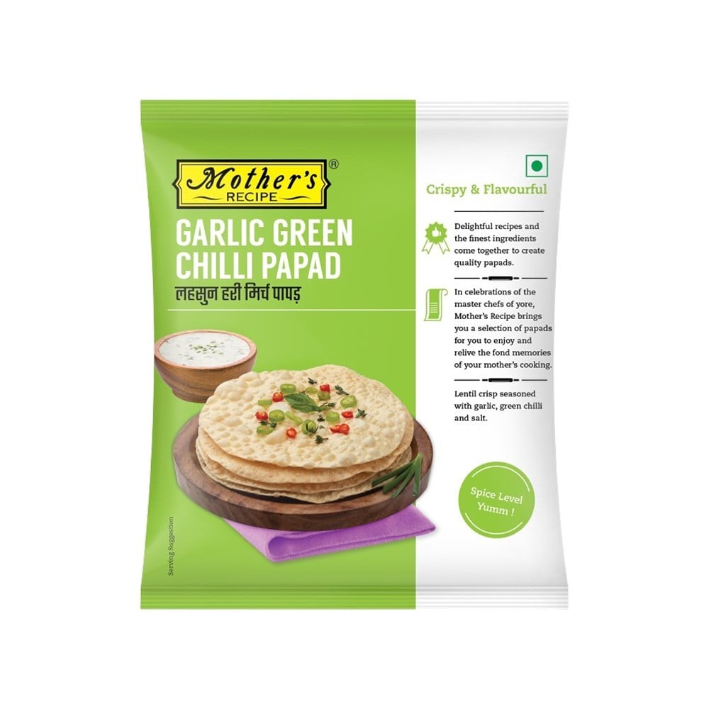 Mother's Recipe Green Chilli Garlic Papad