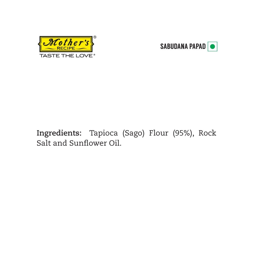 Mother's Recipe Sabudana Papad
