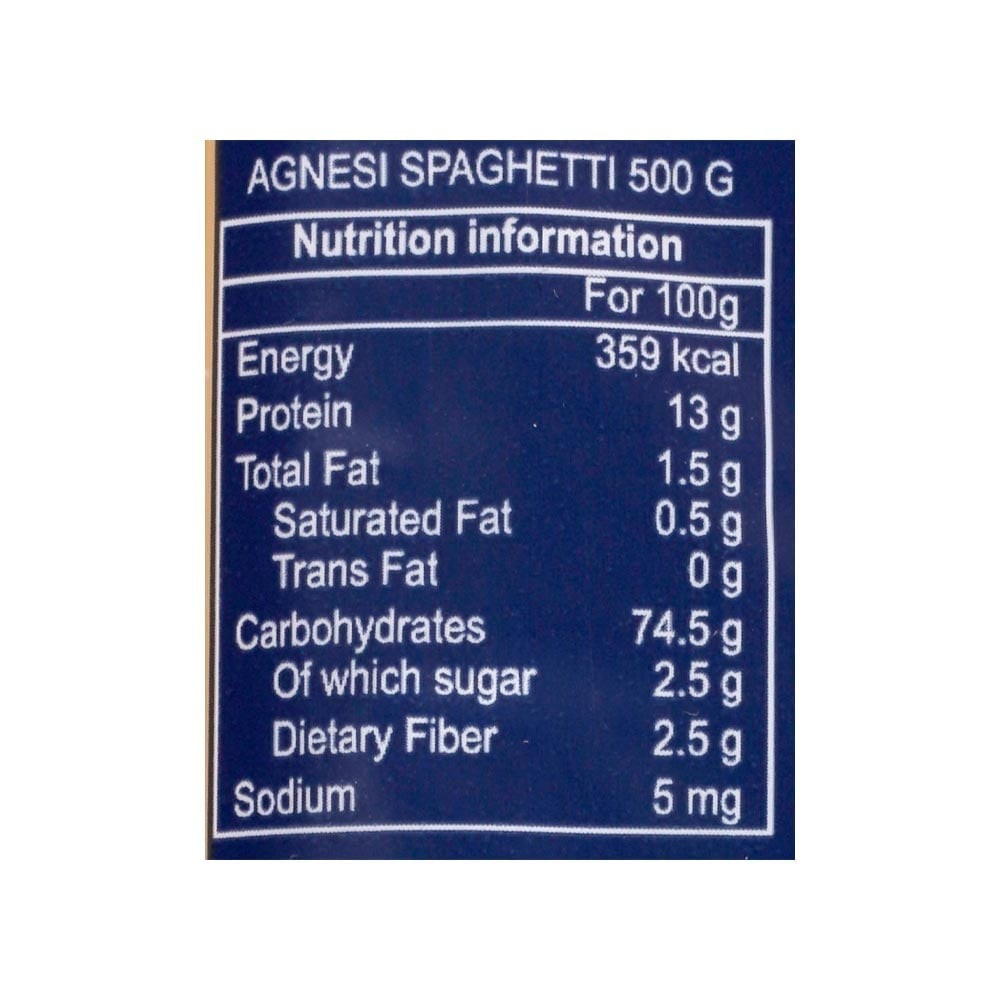 Agnesi Durum Wheat Semolina Spaghetti Pasta