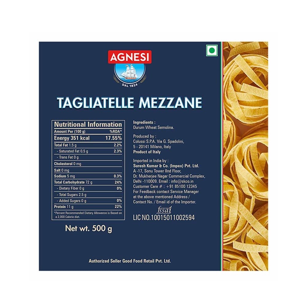 Agnesi Tagliatelle Mezzane Pasta