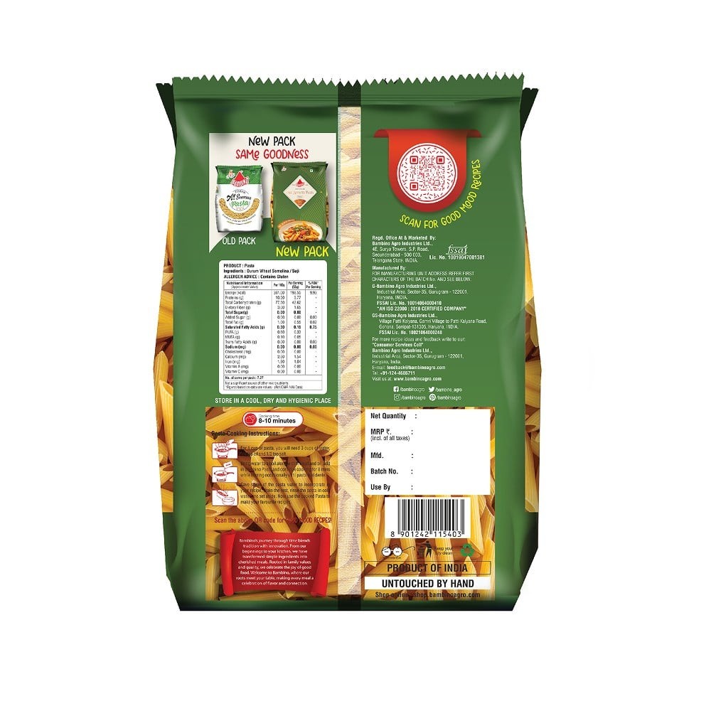 Bambino Durum Wheat Premium All season Penne Pasta