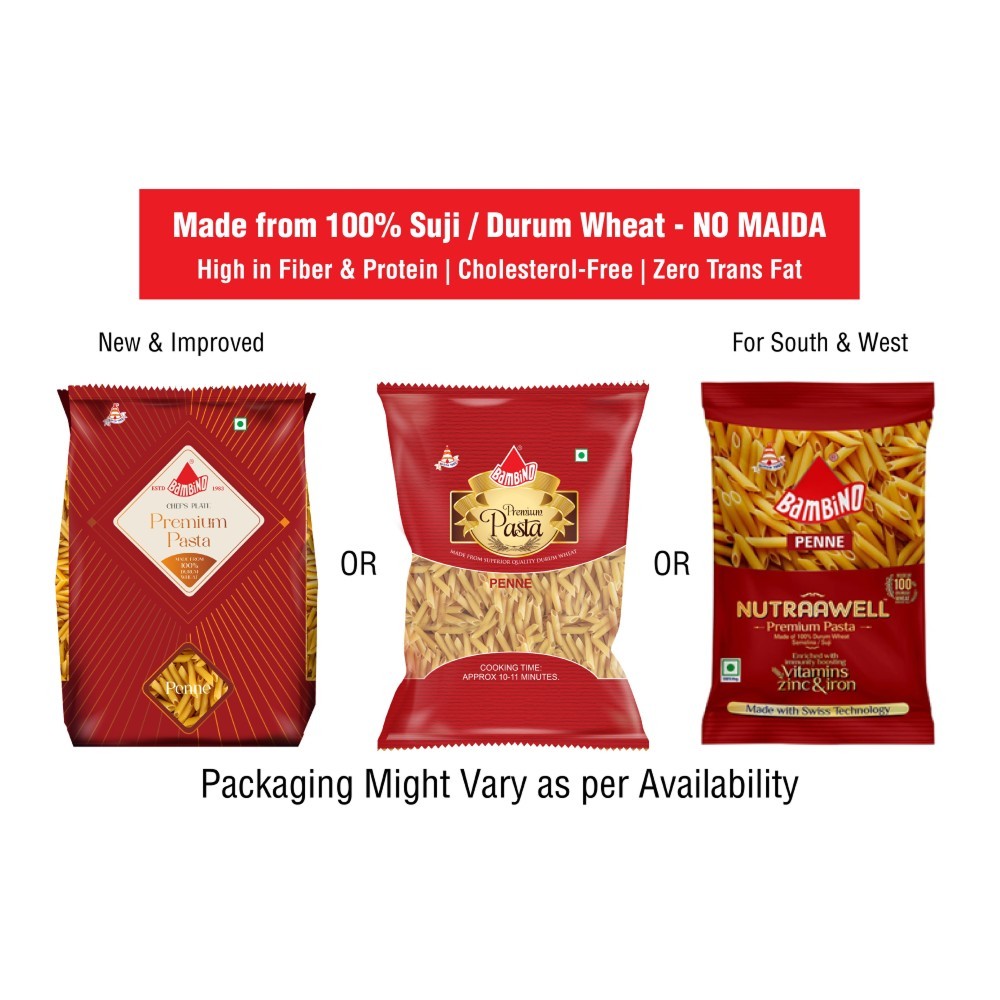 Bambino Premium Penne 100% Durum Wheat Domestic Pasta