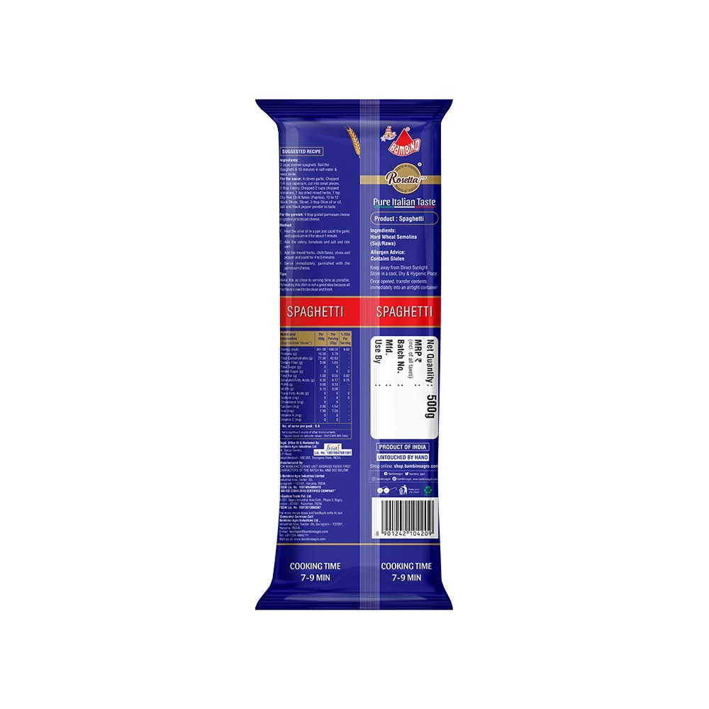 Bambino Rosetta Premium Pasta Spaghetti