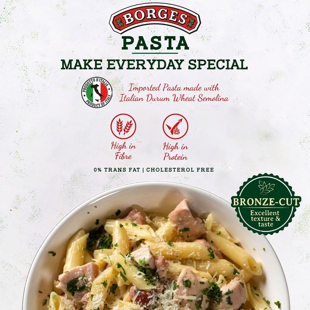 Borges Penne Rigate Durum Wheat Pasta