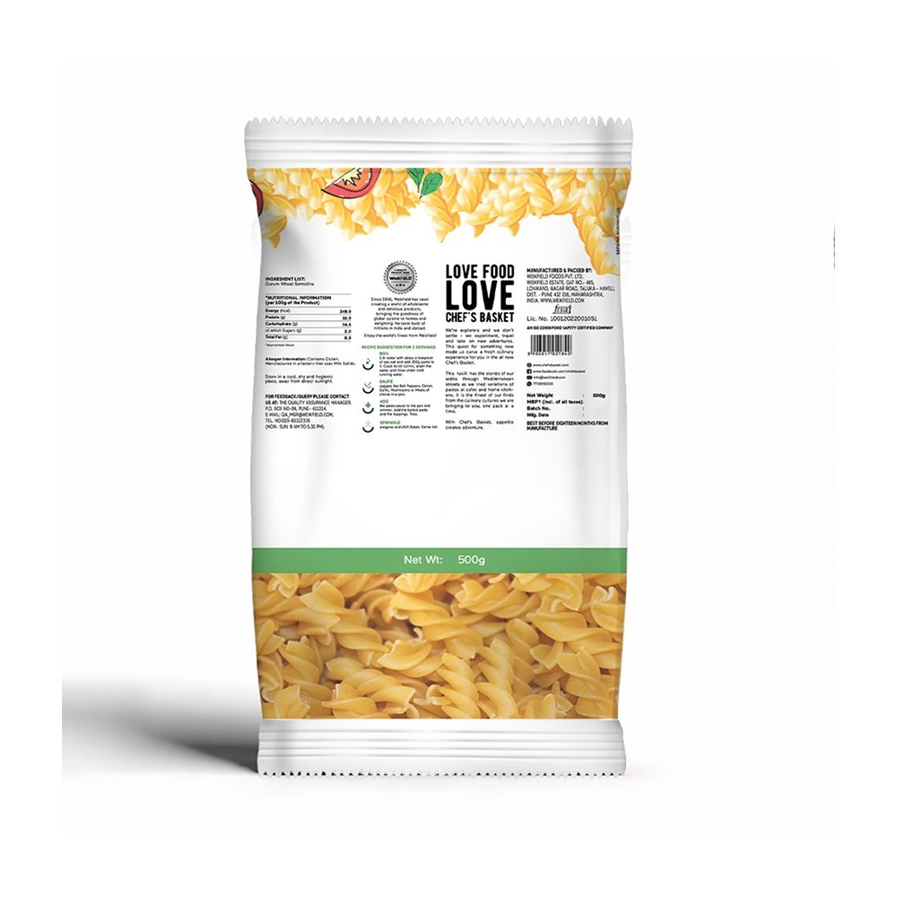 Chef's Basket Durum Wheat Semolina Fusili Pasta