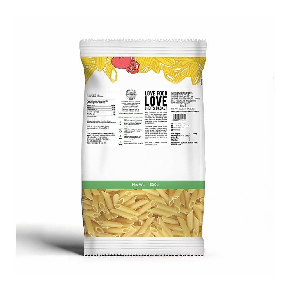 Chef's Basket Durum Wheat Semolina Penne Pasta