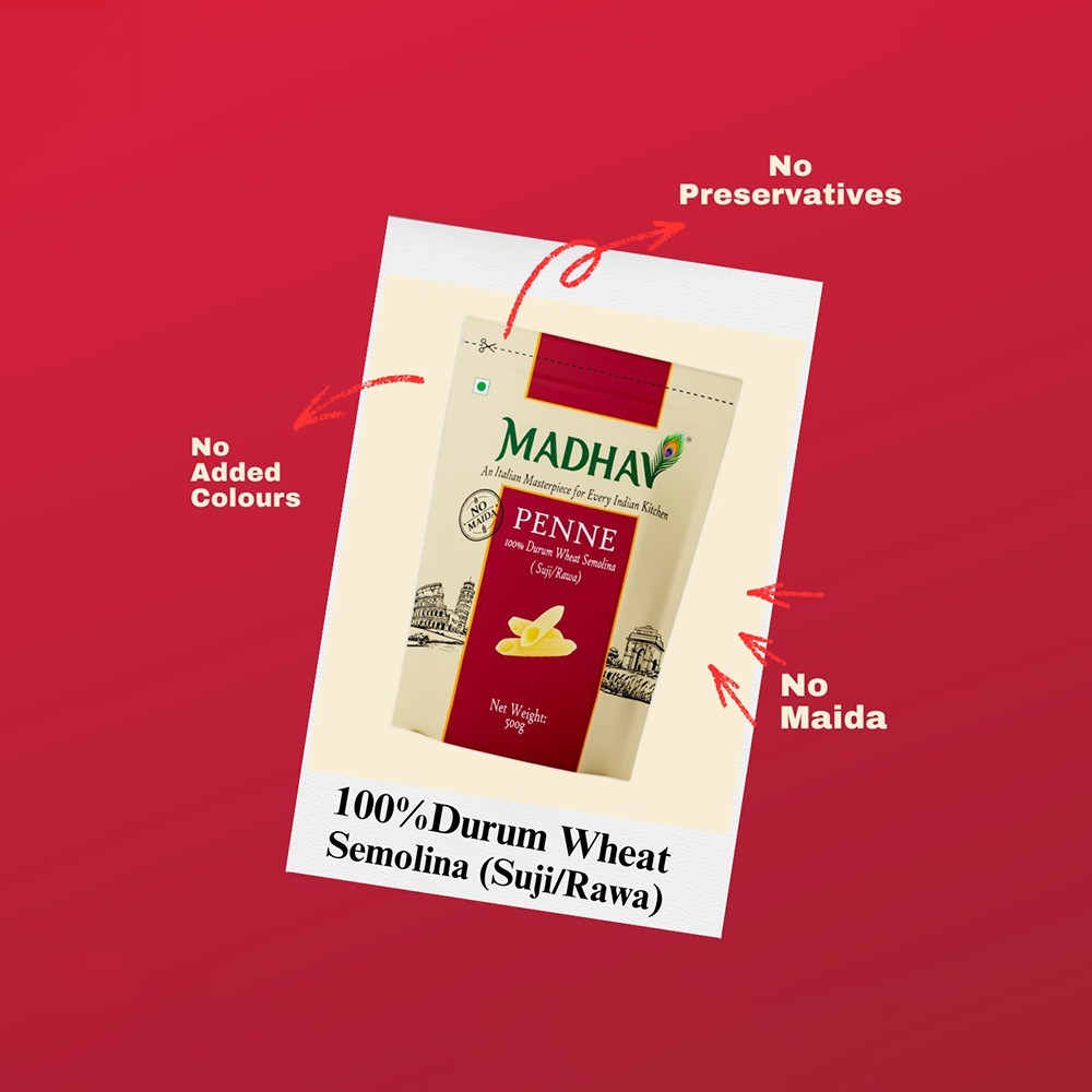 Madhav Durum Wheat Semolina Penne Pasta