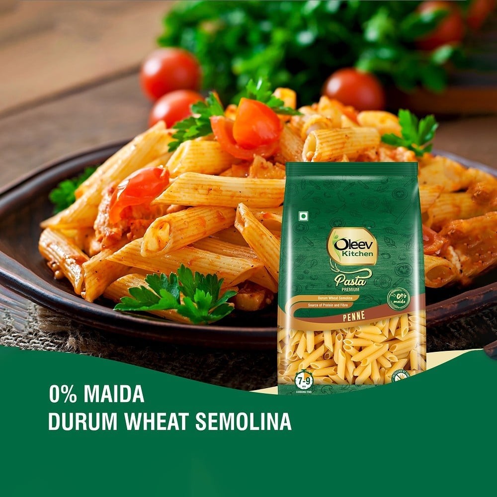 Oleev Kitchen No Maida Penne Durum Wheat Pasta