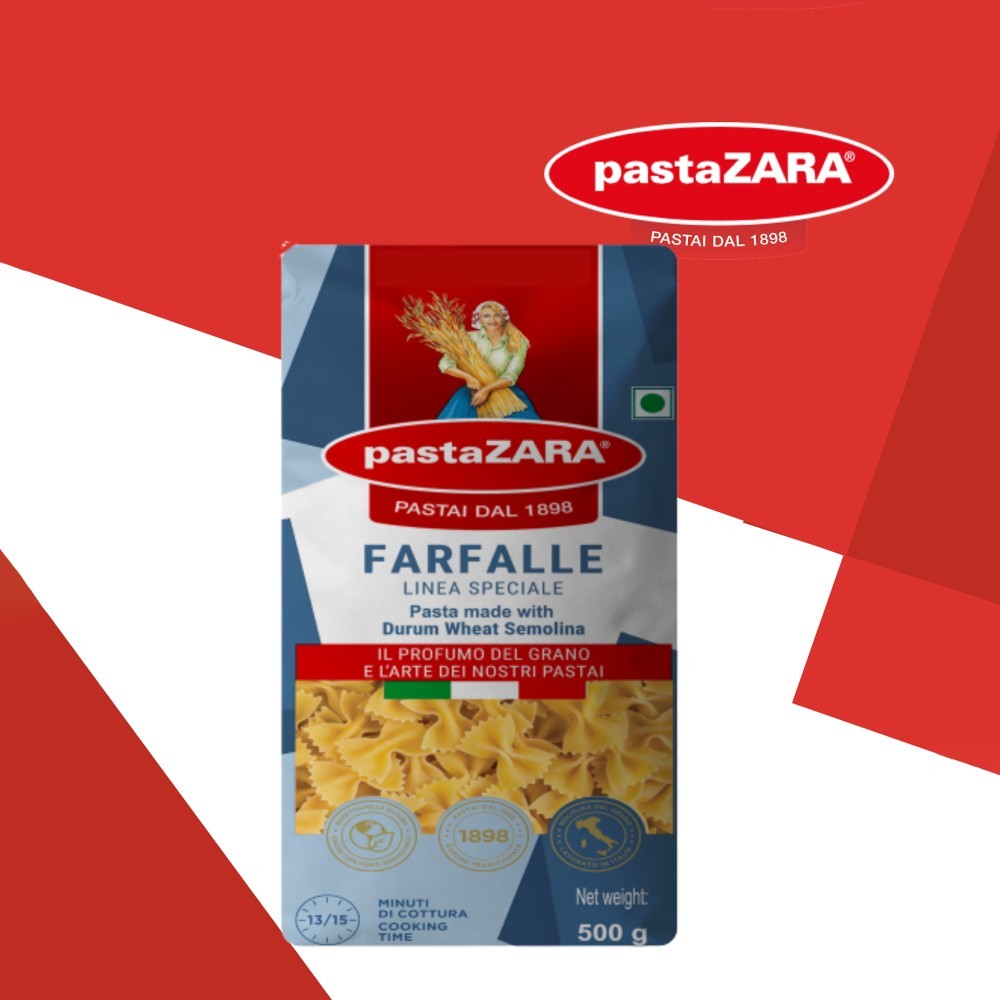pastaZara Durum Wheat Semolina Farfalle Pasta