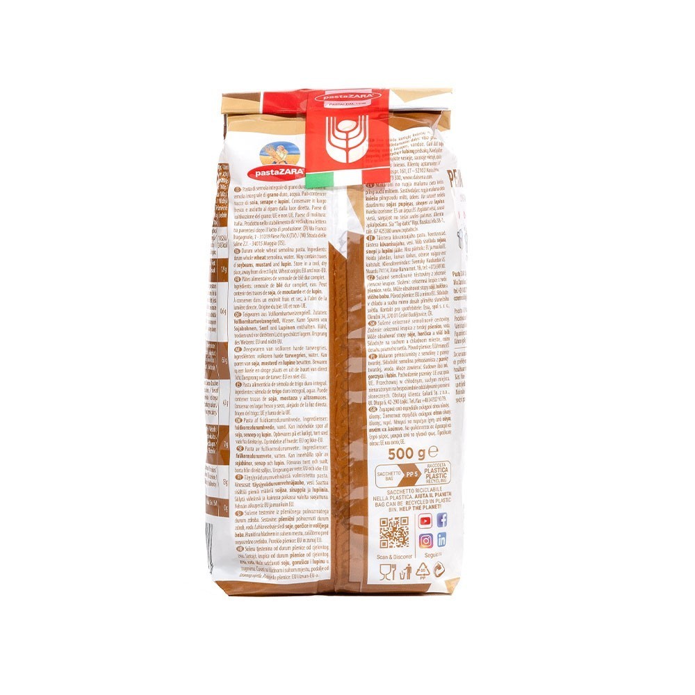 pastaZara Whole Wheat Penne Rigate Pasta