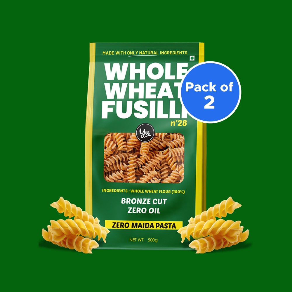 Yu 100% Whole Wheat Fusilli Pasta