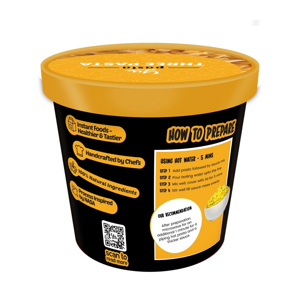 Yu Peri Peri Instant Pasta Cup + Yu Three Cheese Instant Pasta Cup Combo